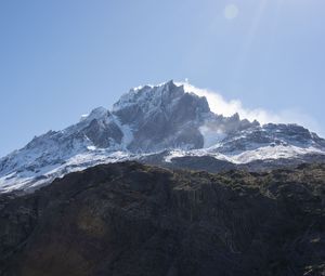 Preview wallpaper mountain, peak, slope, snowy