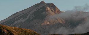 Preview wallpaper mountain, peak, slope, cloud, landscape