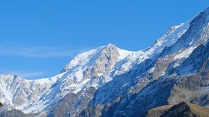 Preview wallpaper mountain, peak, slope, snow, landscape