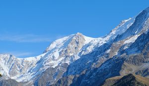 Preview wallpaper mountain, peak, slope, snow, landscape