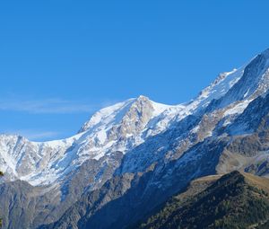 Preview wallpaper mountain, peak, slope, snow, landscape