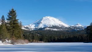 Preview wallpaper mountain, peak, snow, winter, landscape, nature