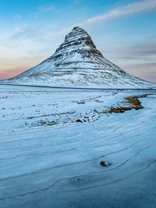 Preview wallpaper mountain, peak, snow, winter, nature, landscape