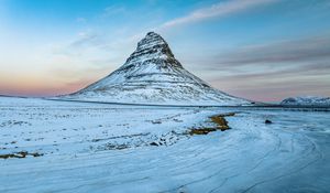 Preview wallpaper mountain, peak, snow, winter, nature, landscape