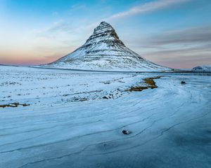 Preview wallpaper mountain, peak, snow, winter, nature, landscape