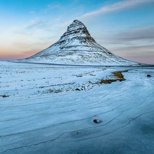 Preview wallpaper mountain, peak, snow, winter, nature, landscape