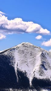 Preview wallpaper mountain, peak, snow, sky