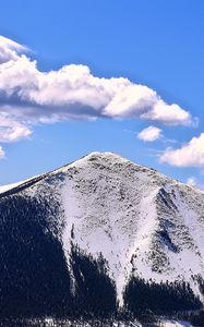 Preview wallpaper mountain, peak, snow, sky