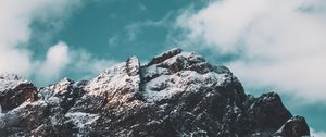 Preview wallpaper mountain, peak, snow, clouds, sky, italy