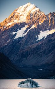 Preview wallpaper mountain, peak, snow, mountain range, slope