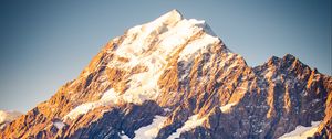 Preview wallpaper mountain, peak, snow, mountain range, slope