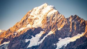 Preview wallpaper mountain, peak, snow, mountain range, slope