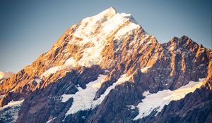 Preview wallpaper mountain, peak, snow, mountain range, slope