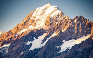 Preview wallpaper mountain, peak, snow, mountain range, slope