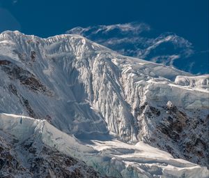Preview wallpaper mountain, peak, snow, ice, slope