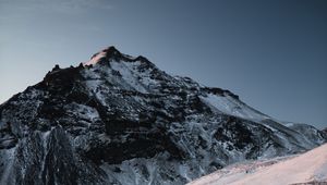 Preview wallpaper mountain, peak, snow, ice, landscape