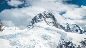 Preview wallpaper mountain, peak, snow