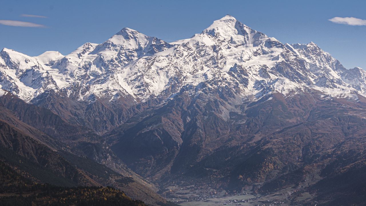 Wallpaper mountain, peak, snow, snowy, rocks, sky