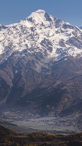 Preview wallpaper mountain, peak, snow, snowy, rocks, sky