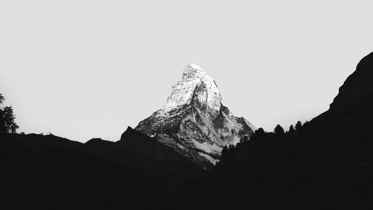 Wallpaper mountain, peak, snow, snowy, sky
