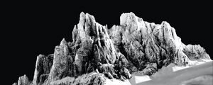 Preview wallpaper mountain, peak, snow, bw