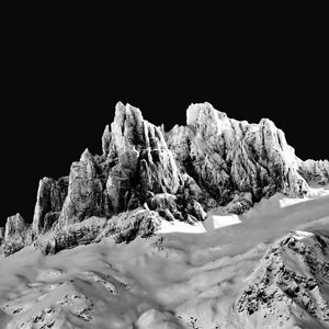 Preview wallpaper mountain, peak, snow, bw