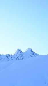 Preview wallpaper mountain, peak, snow, white, winter