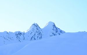 Preview wallpaper mountain, peak, snow, white, winter