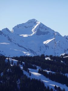 Preview wallpaper mountain, peak, snow, winter, snowy, landscape