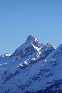Preview wallpaper mountain, peak, snow, slope, snowy, winter
