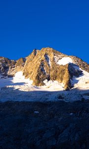 Preview wallpaper mountain, peak, snow, shadow, landscape