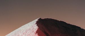 Preview wallpaper mountain, peak, snow, dusk, minimalism, nature