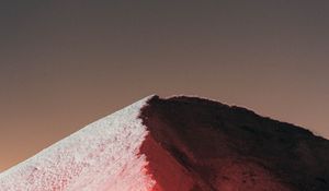 Preview wallpaper mountain, peak, snow, dusk, minimalism, nature