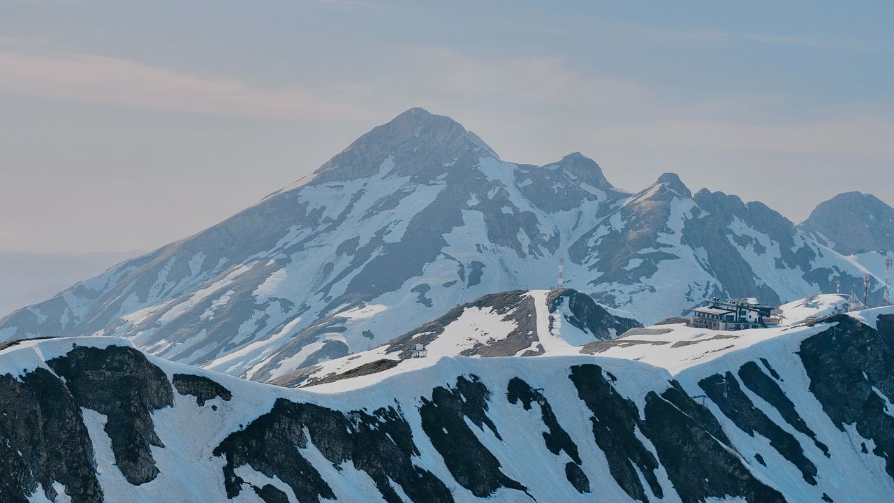 Wallpaper mountain, peak, snow, snowy