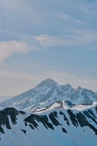 Preview wallpaper mountain, peak, snow, snowy