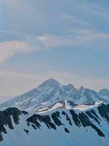 Preview wallpaper mountain, peak, snow, snowy