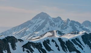 Preview wallpaper mountain, peak, snow, snowy