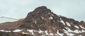 Preview wallpaper mountain, peak, snow, trees, nature, landscape