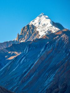 Preview wallpaper mountain, peak, snow, landscape, nature