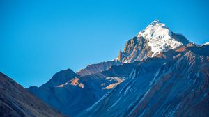 Preview wallpaper mountain, peak, snow, landscape, nature