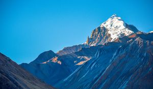 Preview wallpaper mountain, peak, snow, landscape, nature