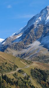 Preview wallpaper mountain, peak, snow, slope, landscape, view