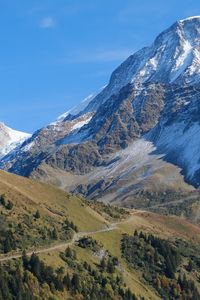 Preview wallpaper mountain, peak, snow, slope, landscape, view