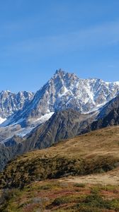 Preview wallpaper mountain, peak, snow, mountain range, landscape