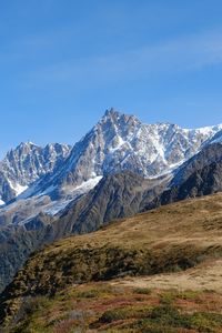 Preview wallpaper mountain, peak, snow, mountain range, landscape