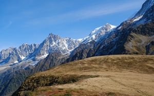 Preview wallpaper mountain, peak, snow, mountain range, landscape