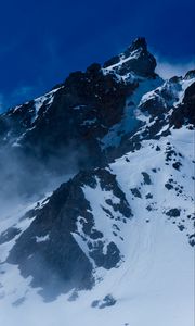 Preview wallpaper mountain, peak, snow, winter, nature