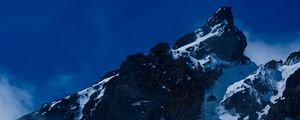 Preview wallpaper mountain, peak, snow, winter, nature