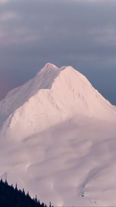 Preview wallpaper mountain, peak, snow, landscape, white