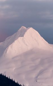 Preview wallpaper mountain, peak, snow, landscape, white